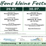 Das Programm bei Alfons kleine Festwoche 2022